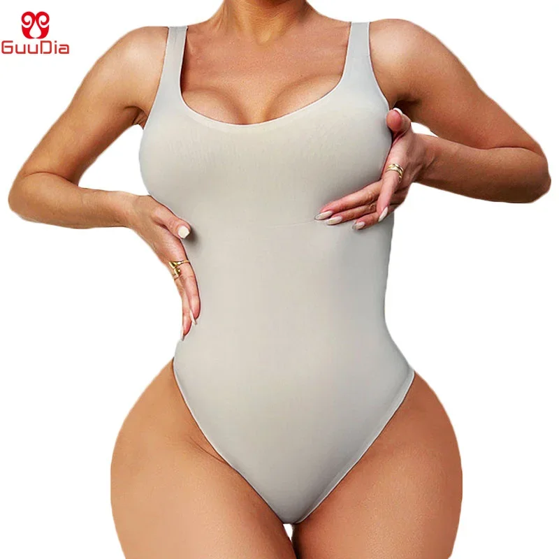 Shapewear Bodysuit Firm - GUUDIA مثير ثونغ عميق U الرقبة