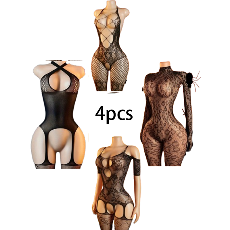 Bodystocking Fishnet - طقم ملابس داخلية مثيرة من 4
