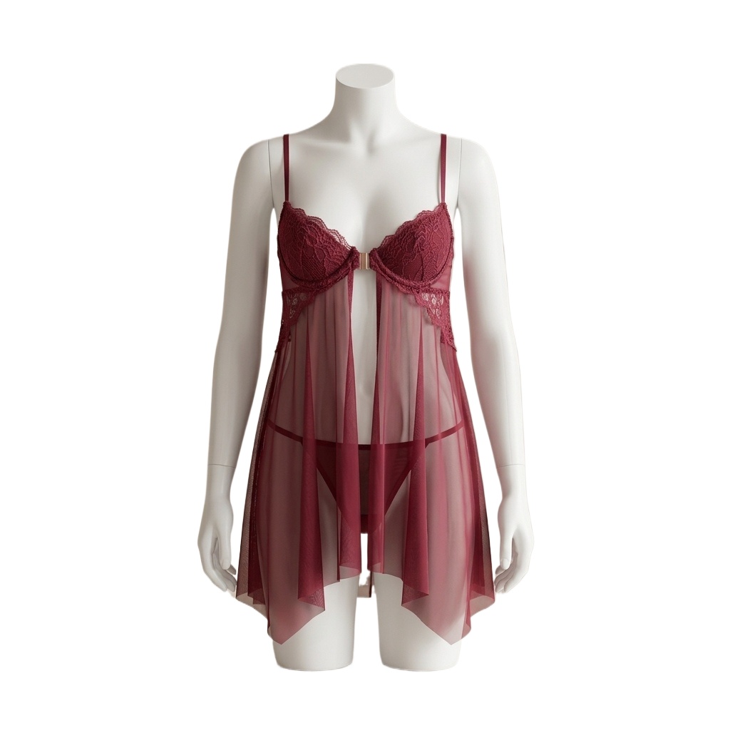 قميص نوم نسائي من الدانتيل الش - مراجعة Babydoll Chemise Night وسعره