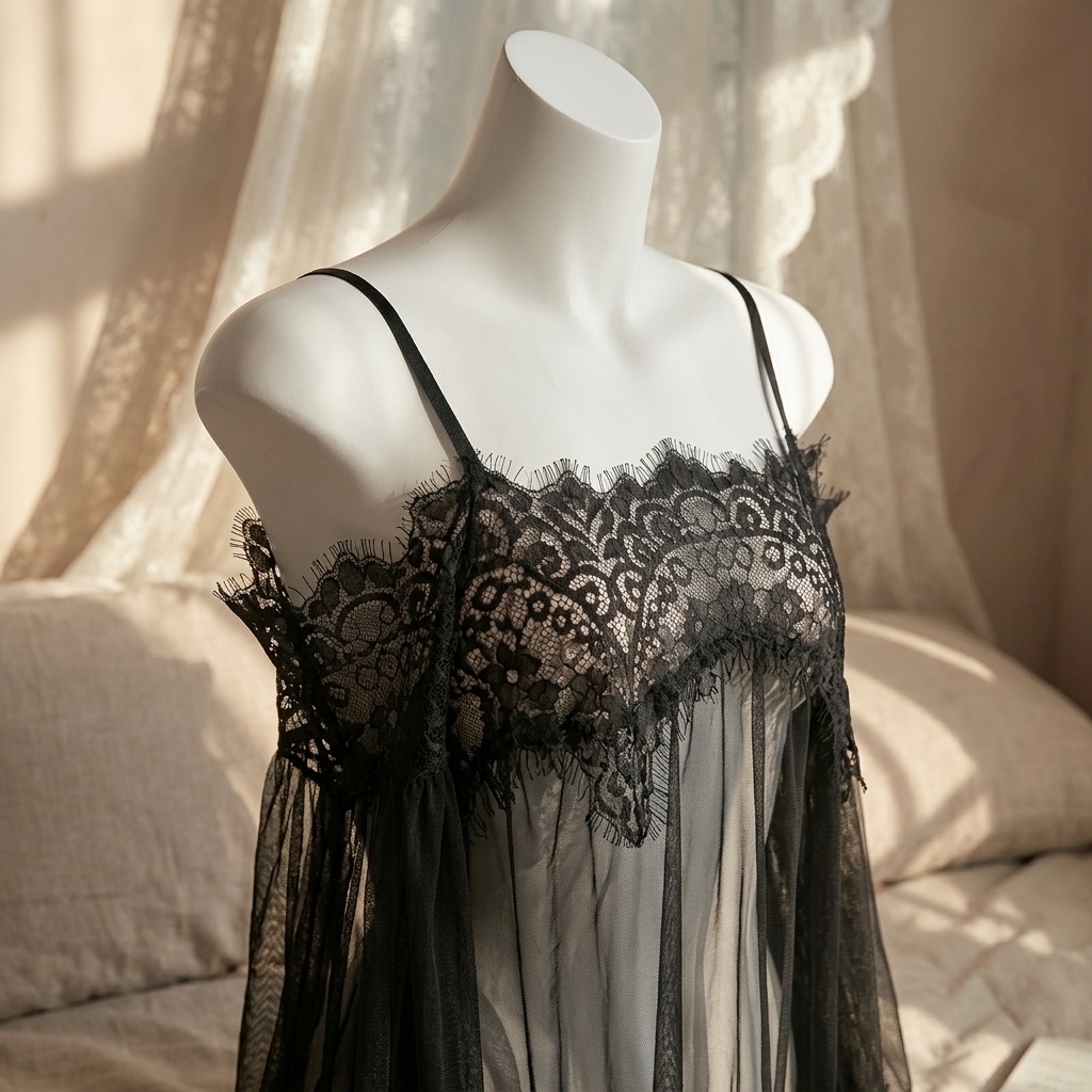 ملابس داخلية نسائية سوداء من ا - مراجعة Babydoll Chemise Night وسعره