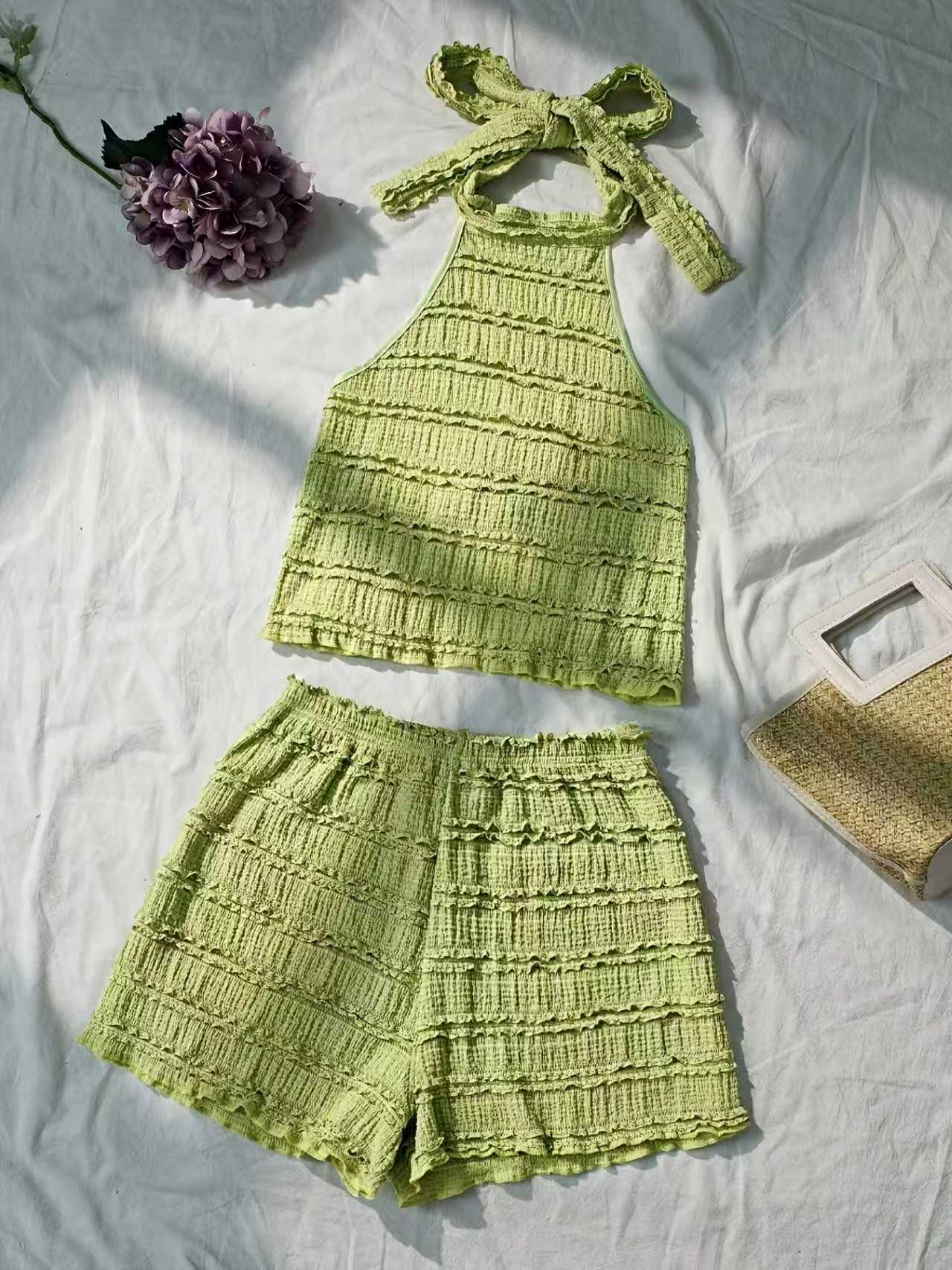 طقم صيفي نسائي بتصميم أوروبي و - مراجعة Cami Top Lace وسعره